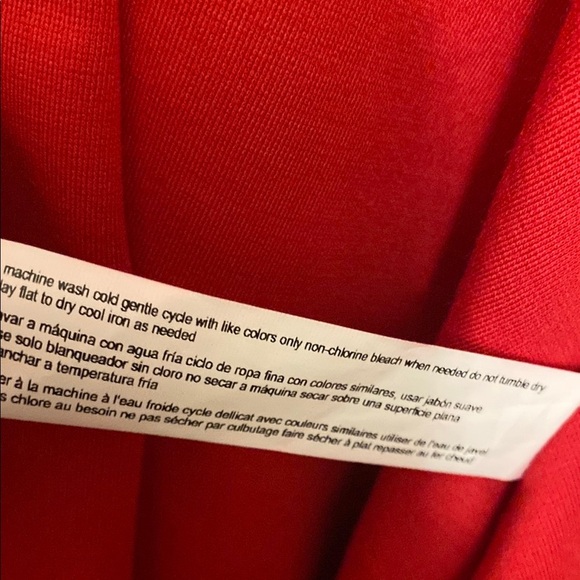 Eloquii 24 Red V Neck Peplum Wrap Top Stretch Ponte Knit Tie Close Plus Size - Picture 11 of 12